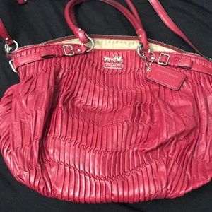 Red coach purse